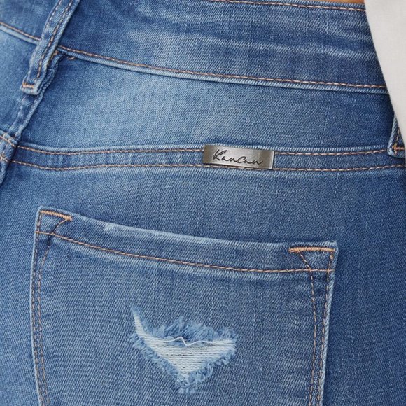 New Kancan Mid Rise Denim Shorts - Picture 6 of 9